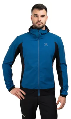 Immagine prodotto di Giacca da trekking da uomo Montura Premium Wind Hoody blu taglia M