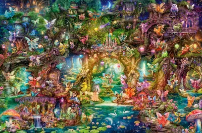 Produktbild von Ravensburger Puzzle 4000 Teile – Die verborgene Welt der Feen für Puzzle-Fans