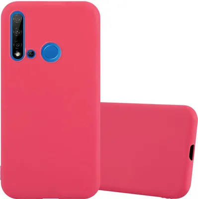 Produktbild von Cadorabo Hülle für Huawei NOVA 5i / P20 LITE 2019 Schutzhülle in Rot Handyhülle TPU Silikon Etui Case Cover