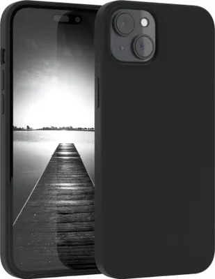 Produktbild von EAZY CASE Silikonhülle für Apple iPhone 15 Plus Silikon Backcover Schutz in Schwarz