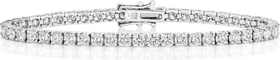 Produktbild von Atemberaubendes 18 Karat (750) Weißgold Diamant Tennis Armband Brillant-Schliff 8.08 Karat GH - SI2 - 18cm, 11 Gramm; TRS21403