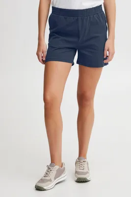 Produktbild von OXMO OXODINE Damen Shorts Kurze Hose mit elastischem Bund Jersey Baumwolle mit Stretch Regular-Fit