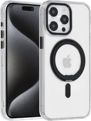 Obrázek produktu pro UNIQ Accessory iPhone 15 Pro Max Zadní kryt - Magsafe Whiteh ring stand - Transparentní