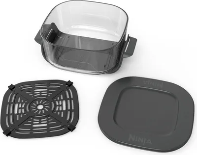 Zdjęcie produktu dla Ninja Crispi CleanCrisp, pojemnik, kwadratowy, 3,8 l, przezroczysty, szklany, 1 szt