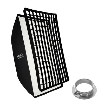 Produktbild von Walimex pro Essential Striplight Softbox 80 x 120 cm + Profoto Adapter 15,2, Lichtformer 360°, einfacher Aufbau, inkl. Grid, Bowens Adapter, Transporttasche, ideal für Produkt- und Peoplefotografie