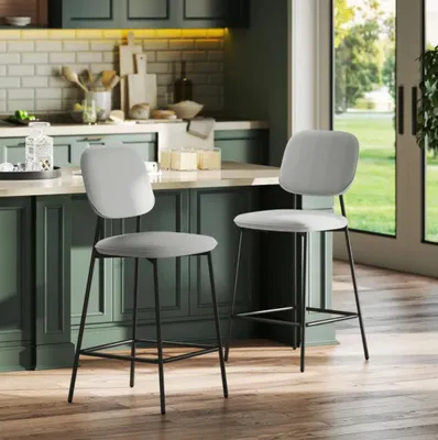 Produktbild von 2er-Set Barhocker, Bistrohocker mit Fußstütze,für Esszimmer