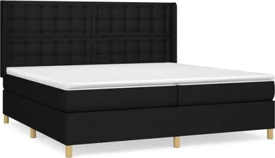 Obrázek produktu pro vidaXL Postel Boxspring s matrací černá 200x200 cm Látka