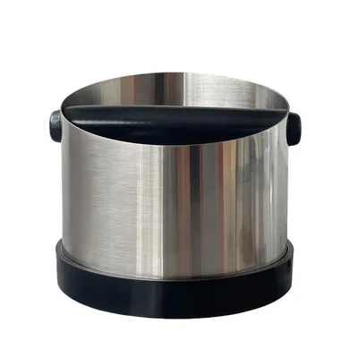 Produktbild von Minicee Edelstahl Abschlagbehälter 11 cm – Knock Box mit Antirutschring