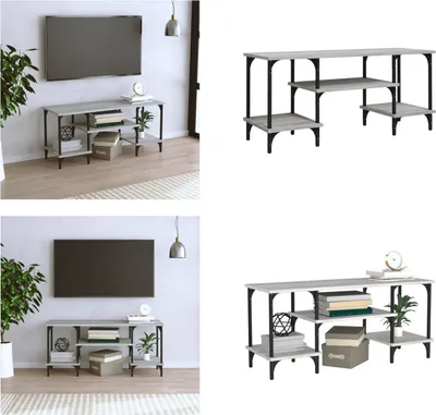 Produktbild von vidaXL TV Schrank Grau Sonoma 102x35x45,5 cm Holzwerkstoff - TV-Schrank - TV-Schränke - TV-Möbel - TV-Ständer