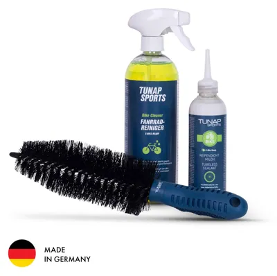 Produktbild von TUNAP SPORTS Tubeless-Set | Zuverlässige Dichtleistung für MTB, Gravel & Cyclocross | Schnelle, saubere Anwendung über das Ventil | Für pannenarmes Fahren auf jedem Terrain |  Germany