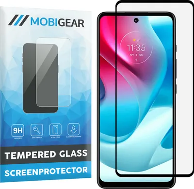 Produktbild von Mobigear Premium  Motorola Moto G60s Panzerglas Gehärtetes Glas Displayschutz - Hüllenfreundlich - Schwarz