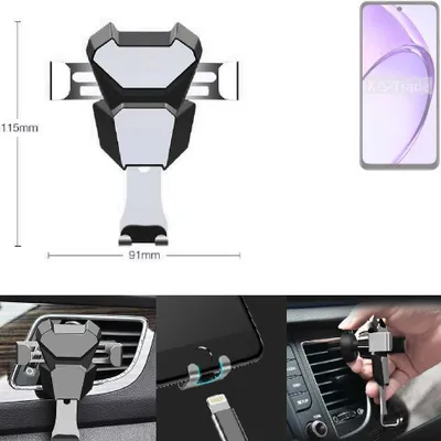 Produktbild von K-S-Trade Lüftungshalterung kompatibel mit Oppo A3 PKA110 kompakte Handy-Halterung Lüftungsschlitz Lüftungsgitter Autohalterung KFZ Auto-Halterung