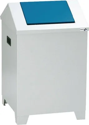 Productafbeelding van Stumpf schoonmaakwollenbakken, grijs/blauw, 680x400x400mm, met scharnierend deksel en opklapbare handgrepen - 5101002