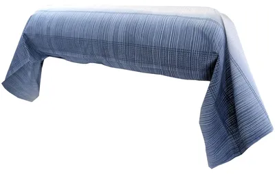 Image de Housse de coussin pour oreiller cervical, dimensions 200 x 43 cm, 100% coton, couleur bleue