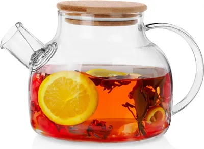 Produktbild von Glasteekanne & Kaffeekanne mit Sieb 1L Borosilikat