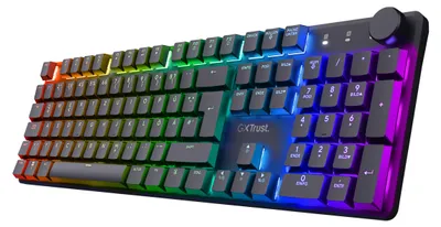 Obrázok produktu pre Trust GXT 868 TORIX, Bezdrôtový, RF Wireless, Mechanický spínač kláves, QWERTZ, RGB LED, Čierna