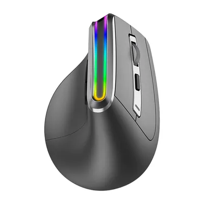 Produktbild von Kabellose Vertikalmaus mit Metall-Scrollrad & Type-C – Für PC & Laptop, Ergonomisches Design