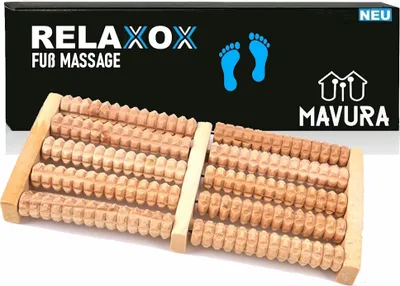 Produktbild von RELAXOX Premium Masážní váleček na nohy Dřevěná masáž nohou Masáž nohou