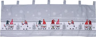 X-Mas Gardine Scheibengardine Weihnachten beleuchtet Fenstergardine LED 45x120cm