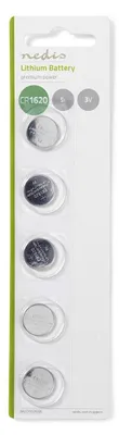 Image de Pile bouton au lithium CR1620 | 3 V DC | 5-Blister | Argent