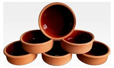 Produktbild von 6 Auflaufformen aus Ton, Schalen für Tapas, Gratin, Güvec, Greixonera, Cazuela