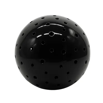 Produktbild von Keramik LED Kugel mit Timer in Schwarz - 13cm