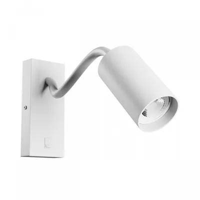 Produktbild von Spectrum Wandleuchte Squalla Variosa Weiß max. 10W GU10 ohne Leuchtmittel mit Schalter + Flexarm