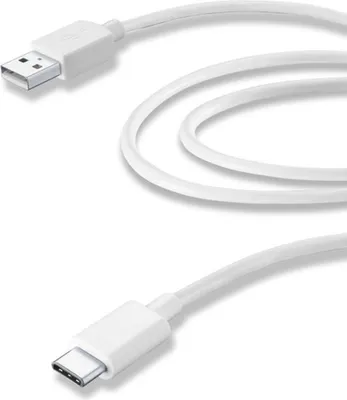 Produktbild von Cellularline Power Cable 200cm - USB-C USB-C-Kabel zum Laden und für die Datenübertragung, 2 m, USB A, Weiß