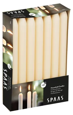 Produktbild von SPAAS 14 Dinnerkerzen 21/220 mm, ± 8 Stunden - elfenbein