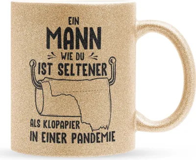 Produktbild von 22Feels Glitzertasse Gold Ehemann Geschenk Erster Hochzeitstag Kaffeetasse Männer Hochzeitsjubiläum Ehepartner Valentinstag für Ihn Weihnachten Geburtstag Kaffeetasse Haferl Geschenkidee Bürotasse