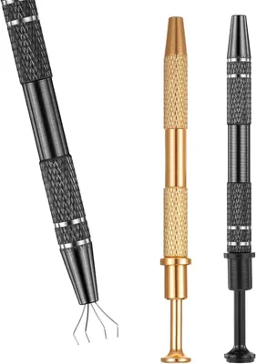 Produktbild von 2 Stück Piercingzangen für Kugeln, 4-Krallen-Piercingwerkzeug, 12cm Schmuckgreifer zum Aufnehmen von Piercingkugeln