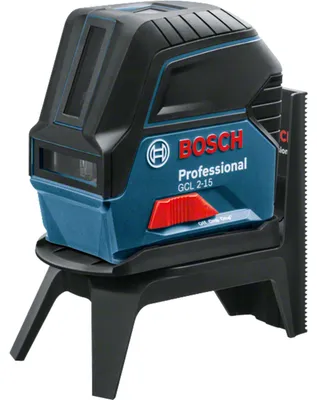Zdjęcie produktu dla Bosch GCL 2-15, 15 m, 0,3 mm/m, 4°, Czerwony, 650 nm (<1 mW), Niwelator liniowy/poziomowy