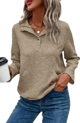 Produktbild von OMG Damen-Kapuzenpulli ohne Kapuze Prososa khaki M