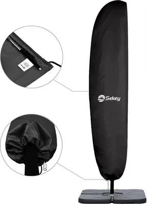 Produktbild von Famanu Schutzhülle für Sonnenschirm - 100% Polyester, wasserabweisend, UV-beständig