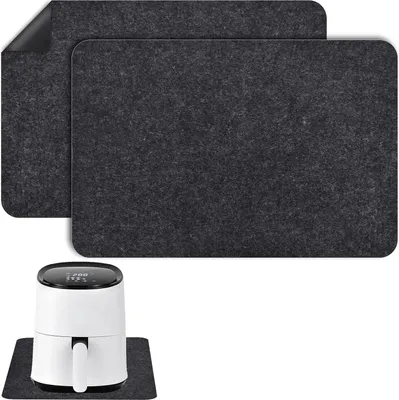 Produktbild von 2 Hitzebeständige Matte Für Heißluftfritteuse 30 * 45cm, Filz Küchentheke, Filzmatte Mikrowellen Gleit, Küchentheke Kaffeemaschinen Rutschfest, Küche Arbeitsplatte Hitzeschutzmatte