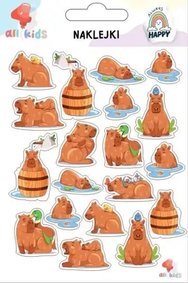 Zdjęcie produktu dla Naklejki dla dzieci Kapibara - All4Kids
