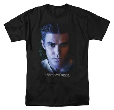 Image de T-shirt "Vampire Diaries" pour hommes/femmes, modèle unie TV39183 (taille XL), couleur noire
