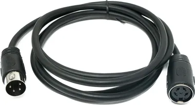 Produktbild von S-Video Kabel 150 cm Din 4 Pin Stecker zu Buchse in Schwarz | System-S