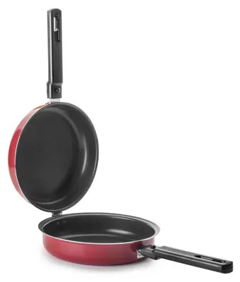 Productafbeelding van Ibili-Venus dubbele pan met afneembare handgrepen, aluminium, 24x10 cm, rood