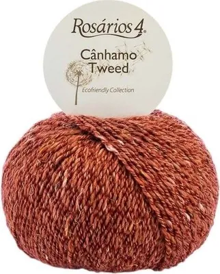 Zdjęcie produktu dla Rosários 4 Cânhamo Tweed 05 Red Przędza dziewiarska