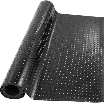 Produktbild von Gummimatte - Antirutsch-Oberfläche - Schutzmatte - Bodenmatte 100 x 500 cm - Langlebiges Polyvinyl - 3 mm Dick
