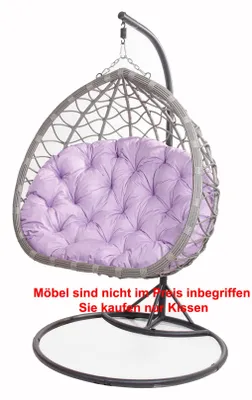 Produktbild von HHängesessel Kissen 130×100 cm – Bequemes Kissen für Hängesessel, Ei-Sessel und Gartenschaukel Lila