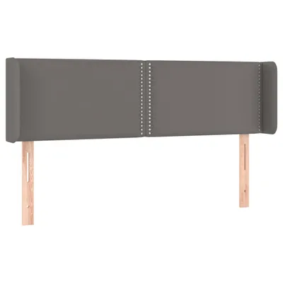 Obrázok produktu pre vidaXL Čelo postele s ušami sivé 147x16x78/88 cm Imitácia kože