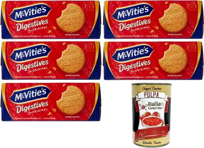 Produktbild von Mc-Vitie's Digestive The Original Weizenkekse 5x 400gr + Italian Gourmet polpa 400g