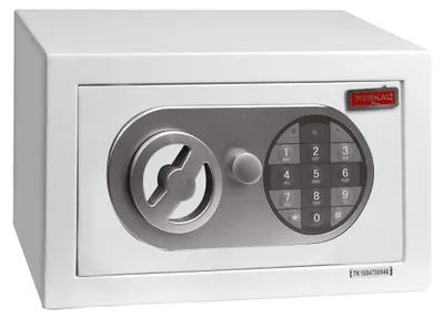 Sicherheitskoffer 6L, Stahl, weiß, mit LED-Licht