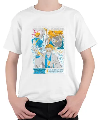 Obrázek produktu pro Uni dětské tričko Jujutsu Kaisen Kento Nanami Suit Glasses Anime Manga Gift, bílé, 104 ks