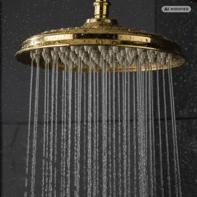 Produktbild von PaulGurkes Kopfbrause Gold Retro Nostalgie 25cm Regendusche