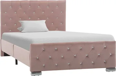Produktbild von Bettgestell Rosa Samt 100x200 cm