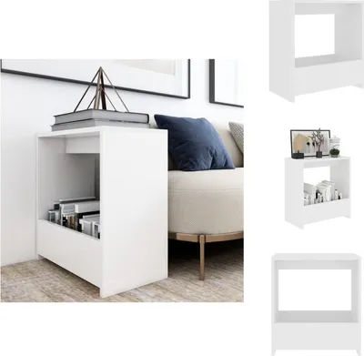 Obrázek produktu pro vidaXL Odkládací stolek bílý 50x26x50 cm materiál na bázi dřeva - Odkládací stolky