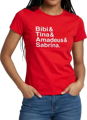Produktbild von Spreadshirt Bibi Und Tina Amadeus Sabrina Typographie weiß Frauen T-Shirt, S, Rot